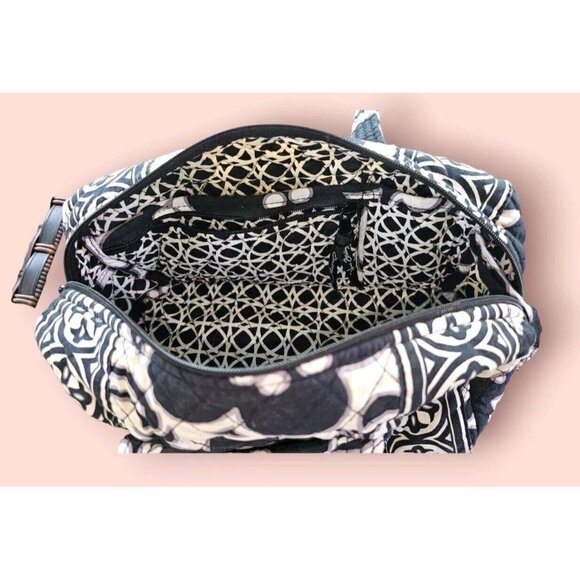 Vera Bradley Night & Day Retired Pattern Small Duffle Bag lots of pockets Purse - Picture 4 of 14